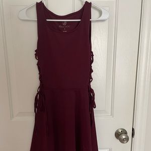 Maroon Skater Dress